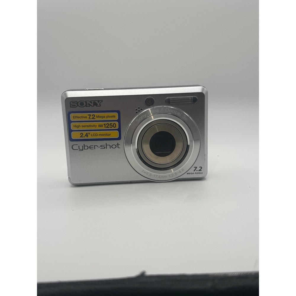Sony Cyber-shot DSC-S730 Silver 7.2MP Digital Camera 3x Optical Zoom Bundle